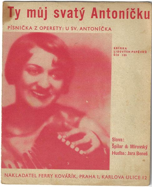 TY MŮJ SVATÝ ANTONÍČKU – Hudba J. Beneš