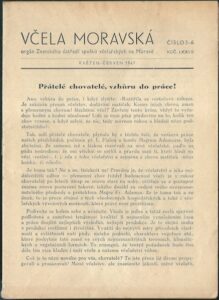 VČELA MORAVSKÁ, ROČ. LXXVII, Č. 5-6