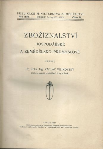 zboziznalstvzell ZBOŽÍZNALSTVÍ – Václav Vilikovský