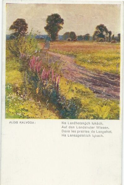 A. KALVODA – NA LANŽHOTSKÝCH LUKÁCH pohlednice