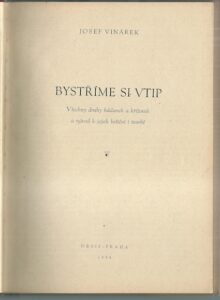 BYSTŘÍME SI VTIP – Josef Vinárek