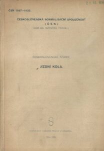 ČESKOSLOVENSKÉ NORMY – JÍZDNÍ KOLA