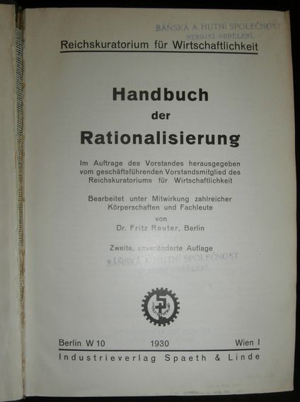 HANDBUCH DER RATIONALISIERUNG – detail 1