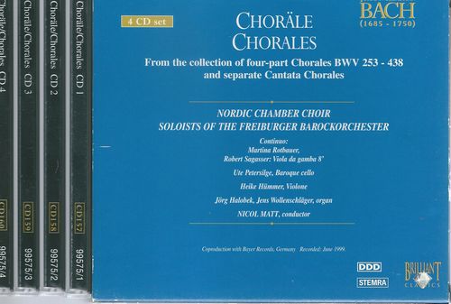 JOHANN SEBASTIAN BACH - CHORÄLE/CHORALES – detail 1