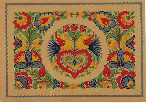 LIDOVÝ MOTIV – DVA PTÁČCI – detail 1