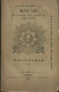 MATICE LIDU 1881 – NÁRODOPIS DÍL I. – Jaroslav Vlach