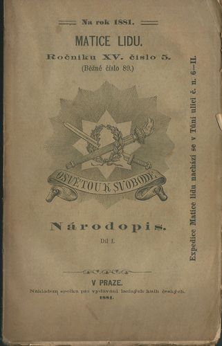 MATICE LIDU 1881 – NÁRODOPIS DÍL I. – Jaroslav Vlach