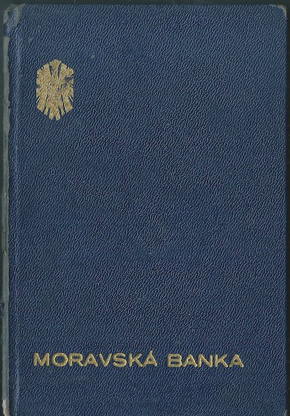 MORAVSKÁ BANKA - VKLADNÍ KNÍŽKA – detail 1