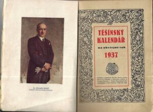 TĚŠÍNSKÝ KALENDÁŘ 1937 kalendář