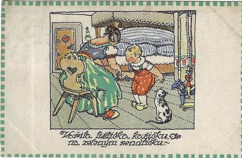 VAŘILA LIŠTIČKA KAŠIČKU pohlednice
