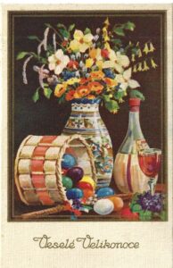 VELIKONOČNÍ ZÁTIŠÍ pohlednice