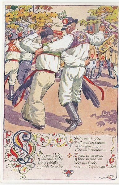 ANTOŠ FROLKA: HODY, MIUE HODY pohlednice