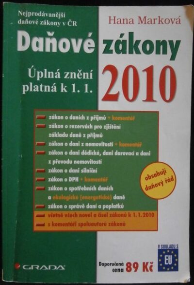 DAŇOVÉ ZÁKONY 2010 – Hana Marková
