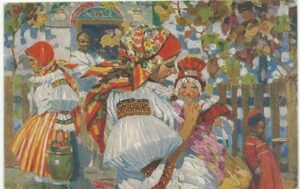 JOŽA ÚPRKA: VÁZÁNÍ ŠÁTKŮ Z VLČNOVA pohlednice