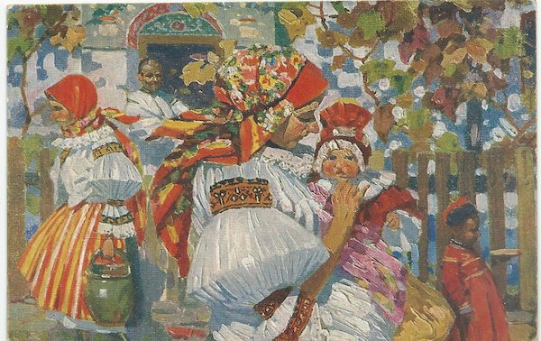 JOŽA ÚPRKA: VÁZÁNÍ ŠÁTKŮ Z VLČNOVA pohlednice