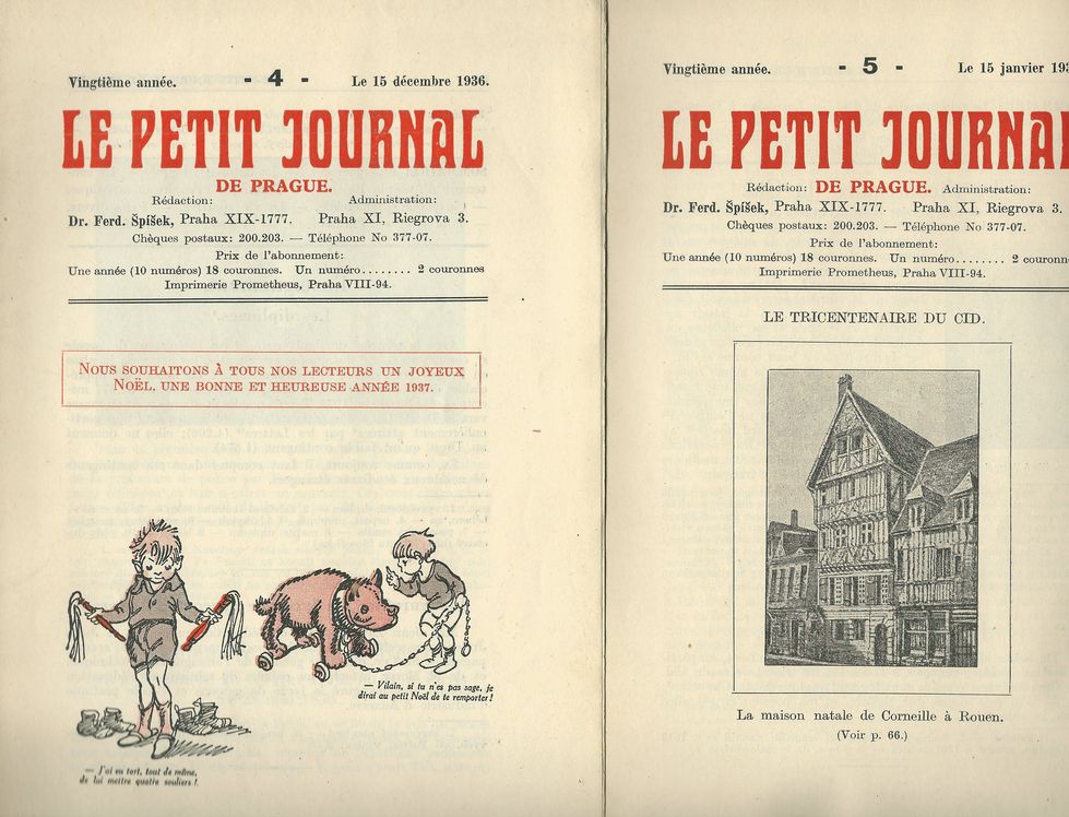 LE PETIT JOURNAL DE PRAGUE 1936 – detail 2