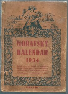 MORAVSKÝ KALENDÁŘ NA OBYČEJNÝ ROK 1934 kalendář