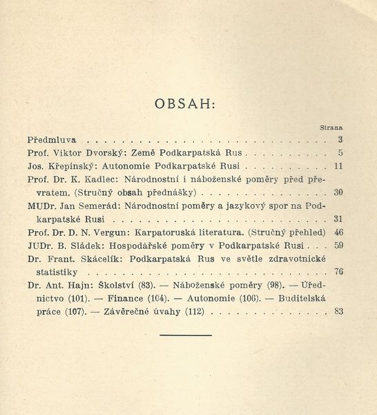 OSM PŘEDNÁŠEK O PODKARPATSKÉ RUSI – detail 1