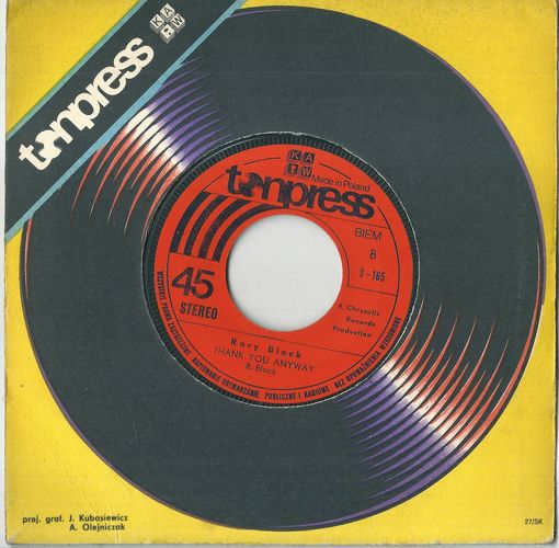 RORY BLOCK – THANK YOU ANYWAY / HARD WORKIN WOMAN SP deska