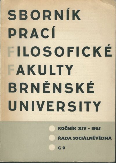SBORNÍK PRACÍ FILOSOFICKÉ FAKULTY BRNĚNSKÉ UNIVERSITY