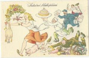 SRDEČNÉ BLAHOPŘÁNÍ pohlednice