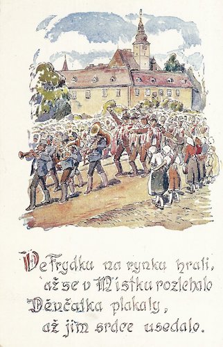 VE FRYDKU NA RYNKU HRALI pohlednice