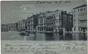 VENEZIA – IL CANAL GRANDE COL PALAZZO SAGREDO E LA CA D`ORO pohlednice