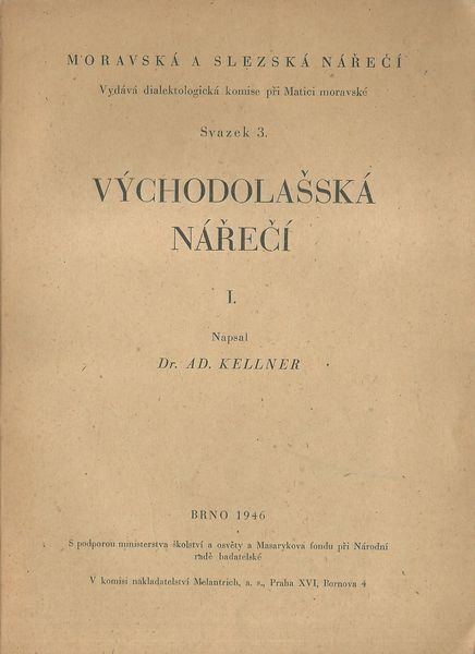 VÝCHODOLAŠSKÁ NÁŘEČÍ – Adolf Kellner
