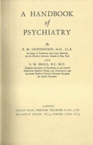 A HANDBOOK OF PSYCHIATRY