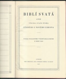 BIBLÍ SVATÁ