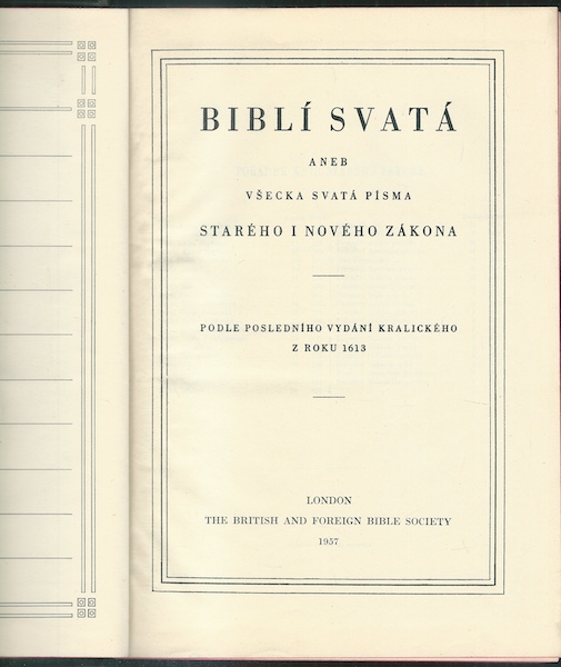 BIBLÍ SVATÁ