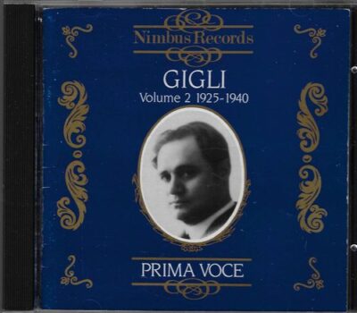 CD PRIMA VOCE: GIGLI – VOLUME 2 1925-1940