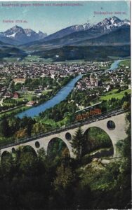 INNSBRUCK GEGEN SÜDEN MIT HUNGERBURGBAHN pohlednice