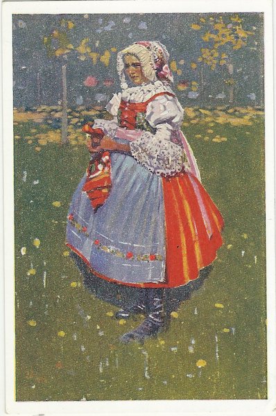 JOŽA ÚPRKA: MLADÁ ŽENA Z PETROVA pohlednice