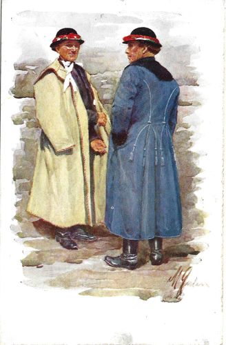 M. GARDOVSKÁ – STAROSTA V HALENĚ – V ŠUBĚ pohlednice