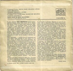 NAĎA URBÁNKOVÁ – SVÍTÁ NAD VELKOU LOUŽÍ / LADISLAVA KOZDERKOVÁ – PÍSNIČKA SLUNCEM BĚLENÁ (SP)