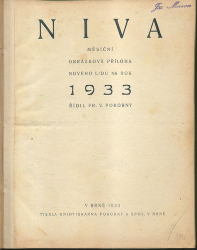 niva33 NIVA – MĚSÍČNÍ OBRÁZKOVÁ PŘÍLOHA NOVÉHO LIDU