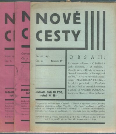 NOVÉ CESTY – ROČNÍK IV. – Pokrokový Měsíčník