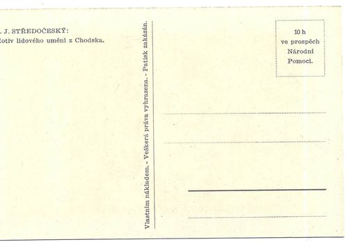 P. J. STŘEDOČESKÝ: MOTIV LIDOVÉHO UMĚNÍ Z CHODSKA – detail 2