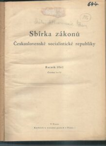 SBÍRKA ZÁKONŮ ČESKOSLOVENSKÉ SOCIALISTICKÉ REPUBLIKY