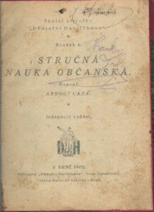 STRUČNÁ NAUKA OBČANSKÁ – Arnošt Caha