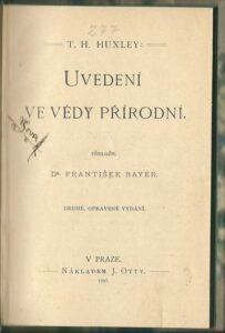 UVEDENÍ VE VĚDY PŘÍRODNÍ – T. H. Huxley