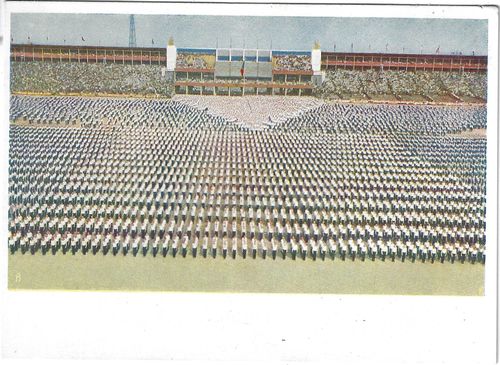 ZDAR XI. VŠESOKOLSKÉMU SLETU V PRAZE 1948 – detail 1