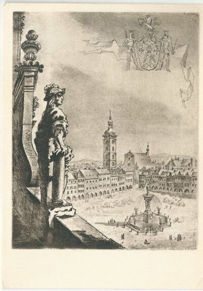 ČESKÉ BUDĚJOVICE: POHLED S RADNICE pohlednice