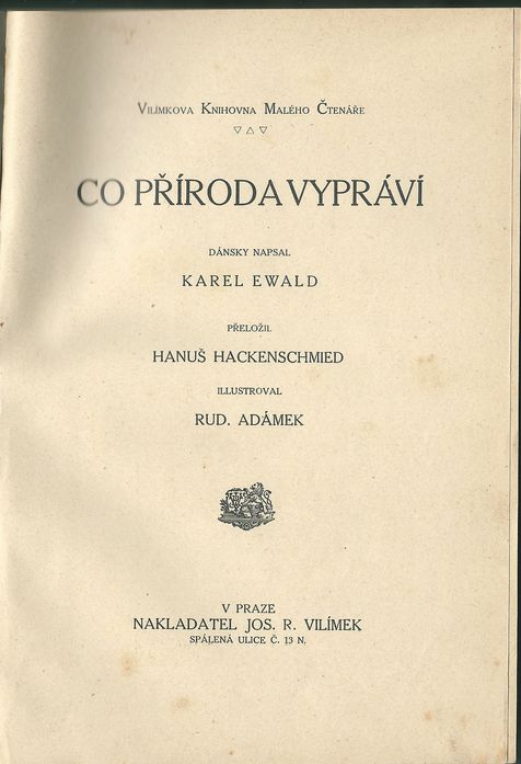 CO PŘÍRODA VYPRÁVÍ – Karel Ewald