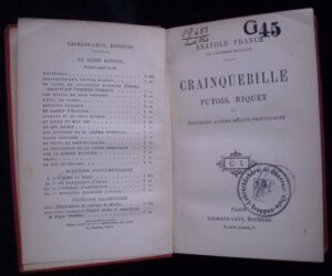 CRAINQUEBILLE – Anatole France