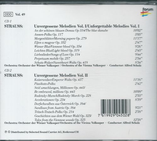 JOHANN STRAUSS - AN DER SCHÖNEN BLAUEN DONAU/THE BLUE DANUBE – detail 1