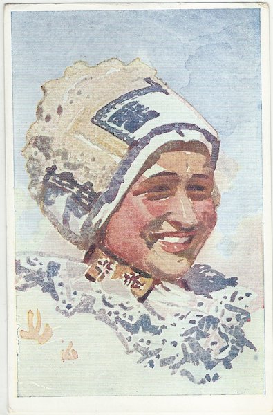 jozuprka_divkzknezdbvsatc JOŽA ÚPRKA: DÍVKA Z KNĚŽDUBA V ŠATCE pohlednice