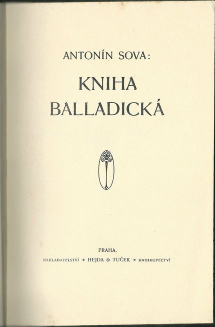 KNIHA BALLADICKÁ – Antonín Sova