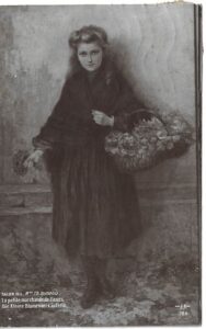 LA PETITE MARCHANDE DE FLEURS / DIE KLEINE BLUMENVERKÄUFERIN pohlednice